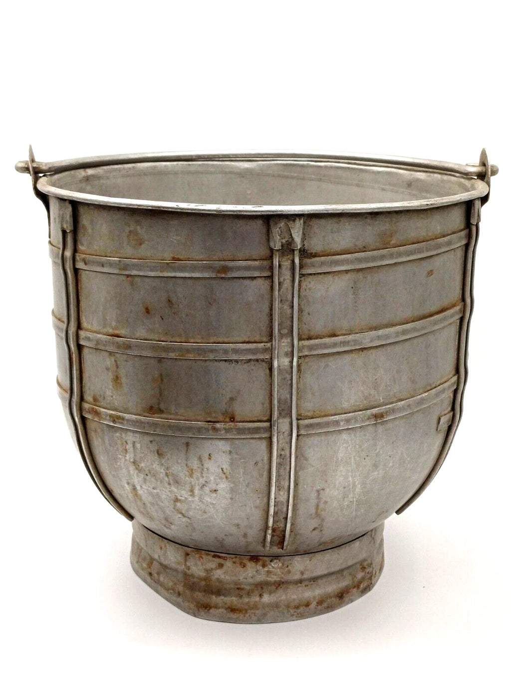 Coppia di secchielli in acciaio – Porta ghiaccio, porta legna, sottovaso.
