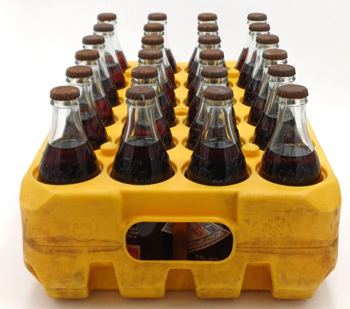 Coca-Cola – Cassetta originale con 24 bottiglie in vetro – 1977
