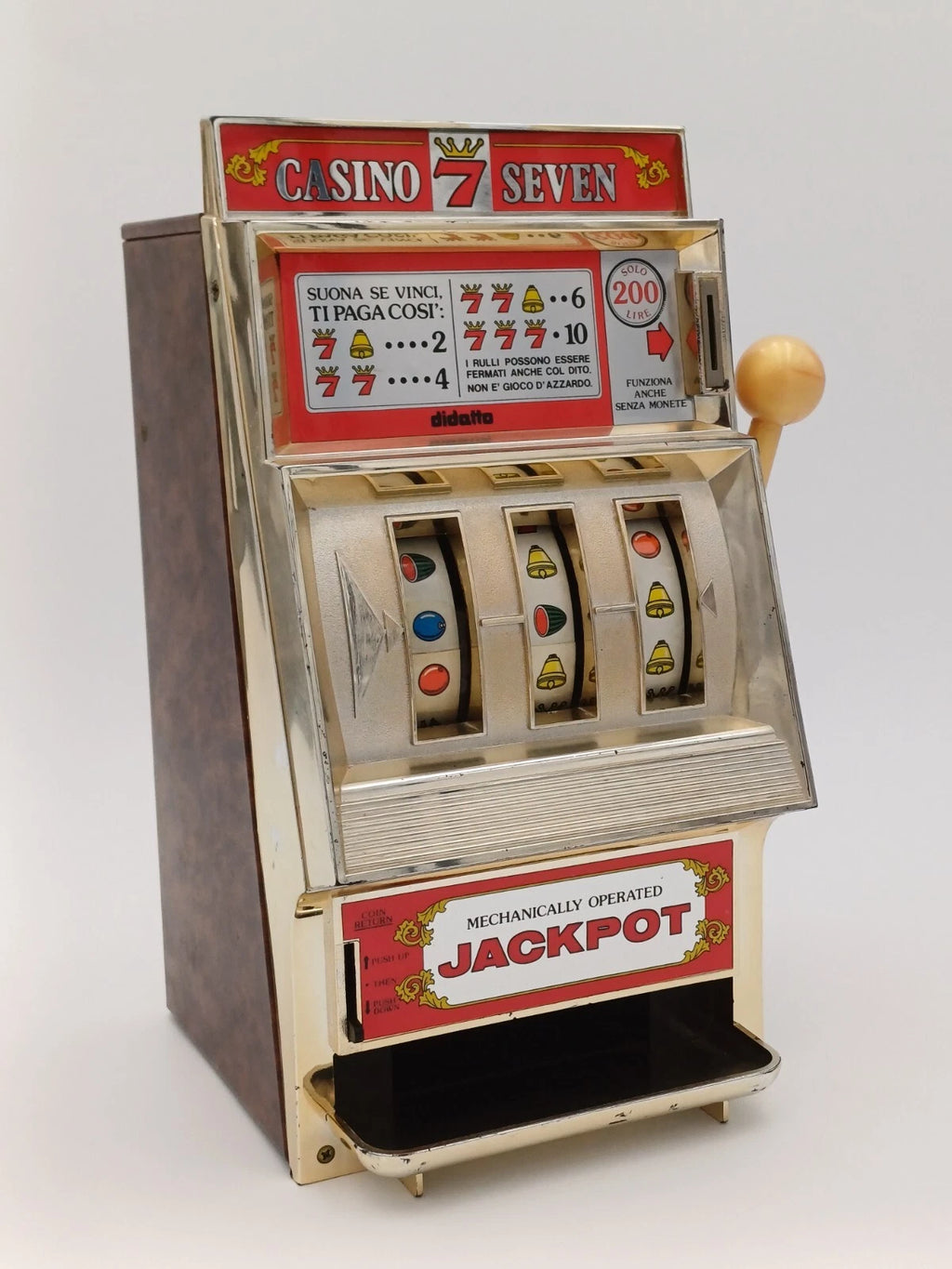 Casino Seven Jackpot Machine – Giocattolo vintage anni '80