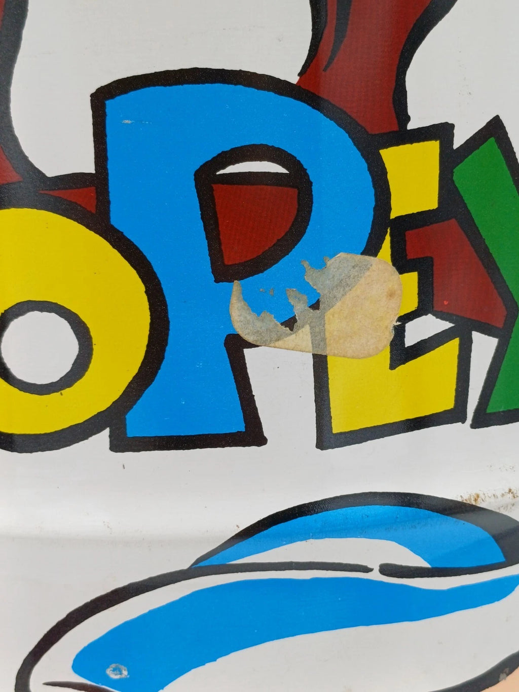 Popeye – Braccio di Ferro – Bidone contenitore in latta anni '80