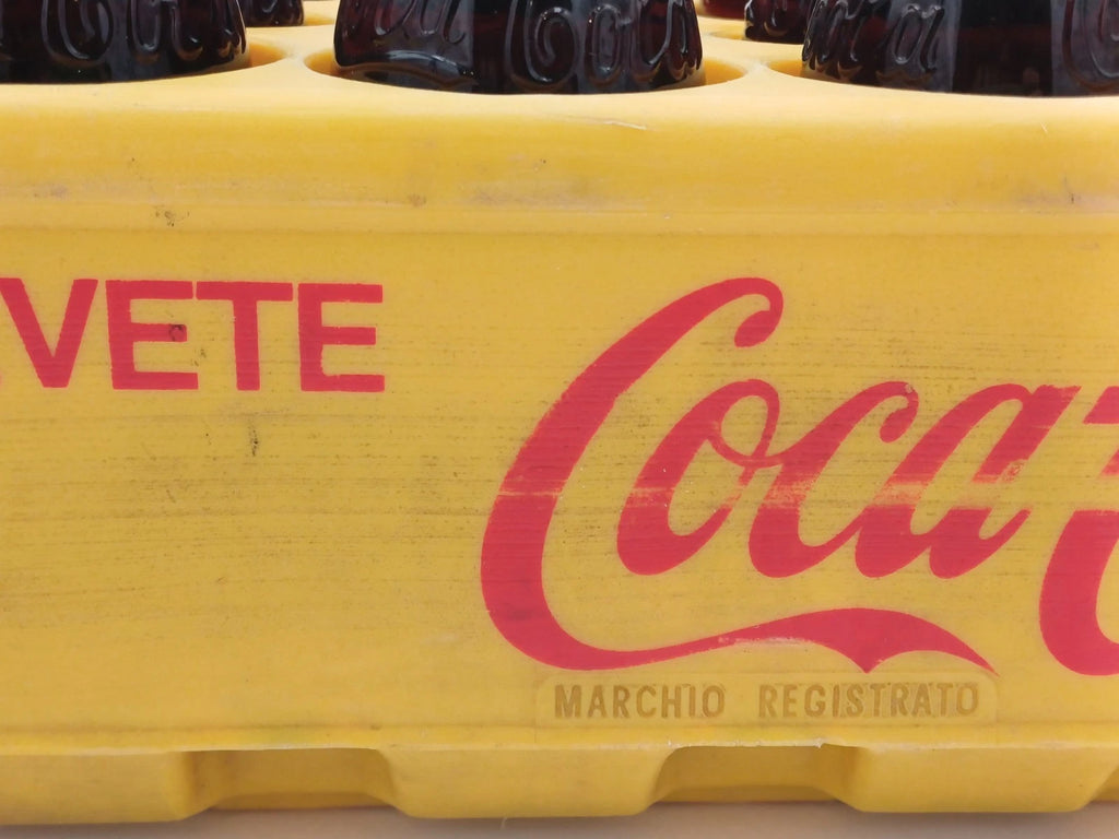 Coca-Cola – Cassetta originale con 24 bottiglie in vetro – 1977
