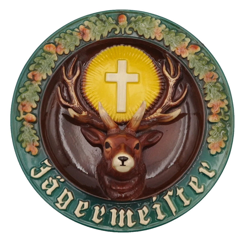 Jägermeister – Piatto pubblicitario in ceramica con cervo in 3D