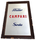 Campari – Specchio pubblicitario artigianale d'epoca