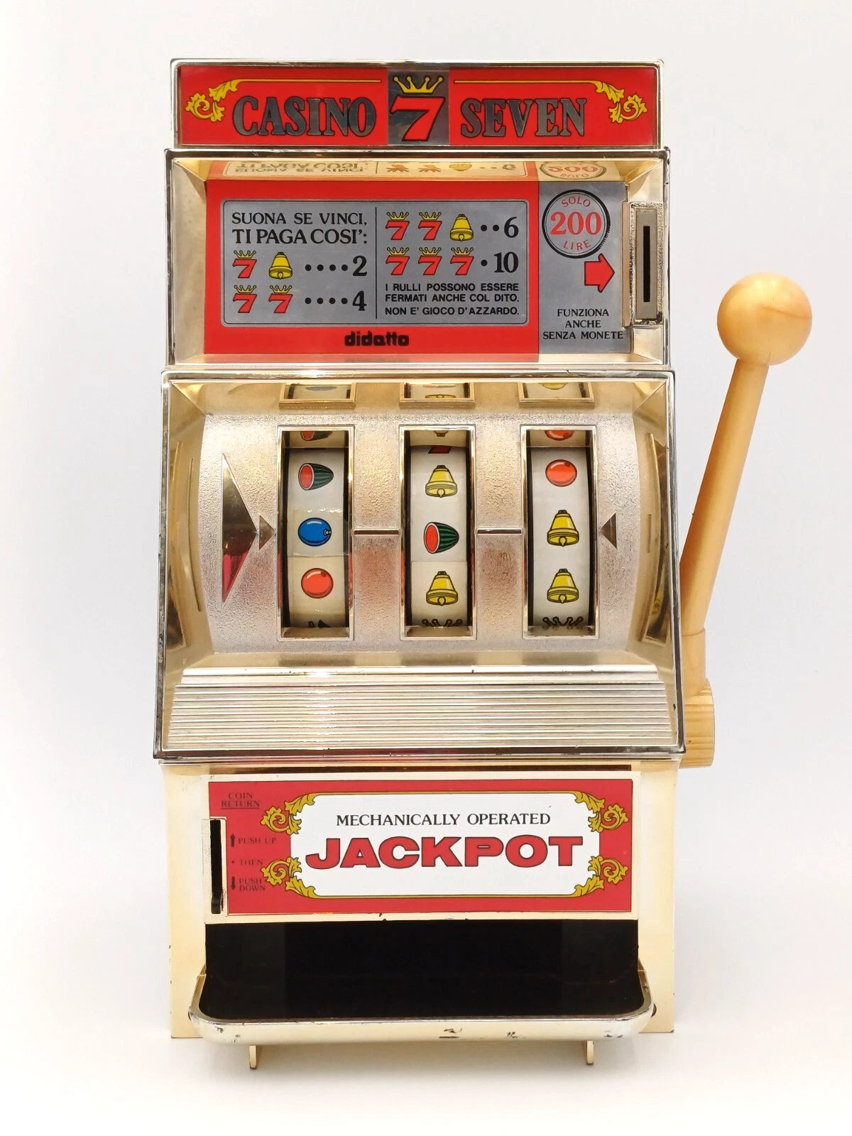 Casino Seven Jackpot Machine – Giocattolo vintage anni '80